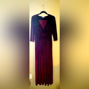 Baltic Born - Sofia Velvet Maxi Dress - Mulberry - Size Large